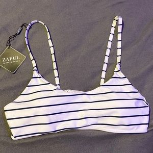 Zaful black & white bikini top! size M